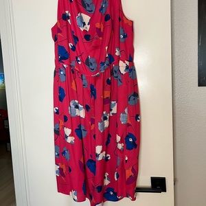 Pink Floral knee length dress